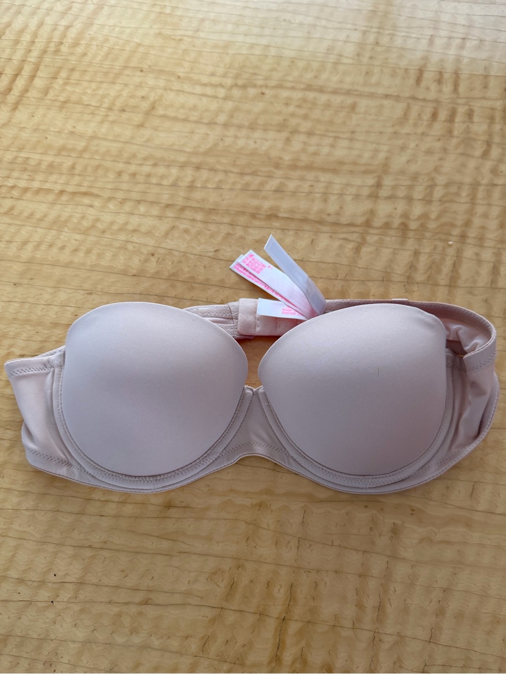 PINK Victoria's Secret beige push-up Strapless Bra